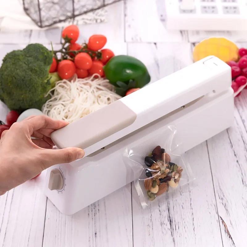 Best Food Vacuum Sealer 220V/110V Automatic Commercial Household Food Vacuum Sealer Packaging Machine Include 10Pcs Bags