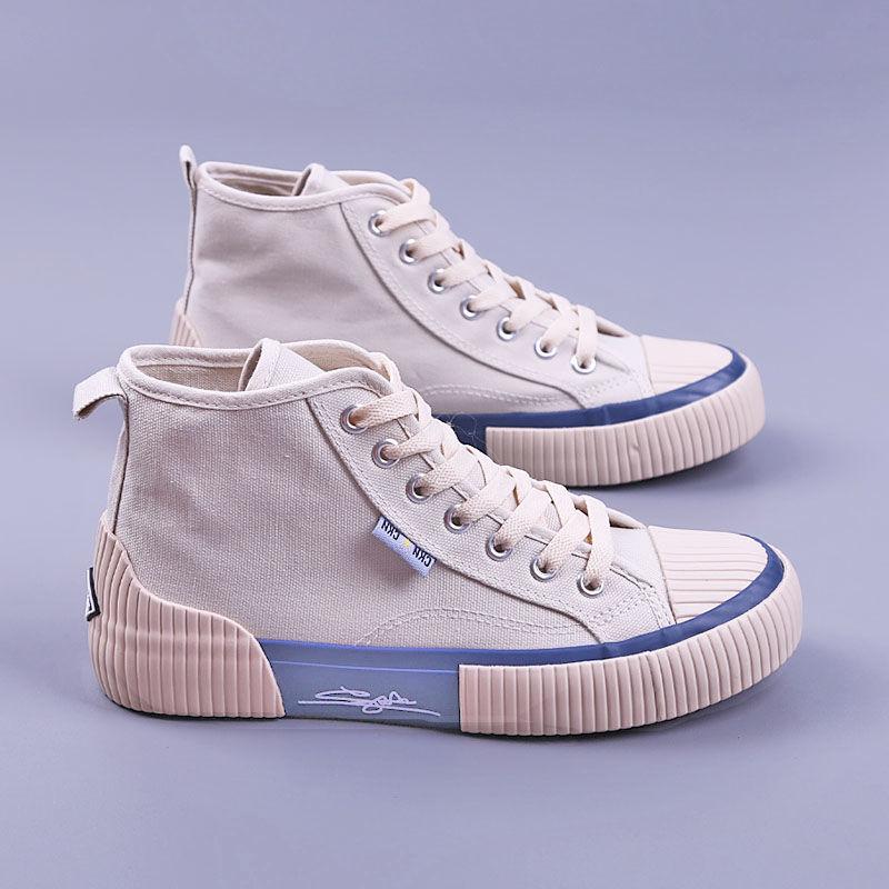 Ladies High-top Canvas Shoes Spring and Summer Korean Student Retro Style Sneakers All-match Casual Sports Shoes