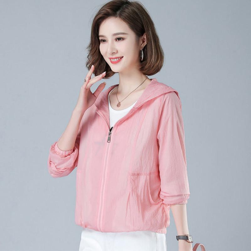 Daisy Sunscreen Clothing Women's UV Protection Long-sleeved Summer Breathable Hooded Thin Coat Women