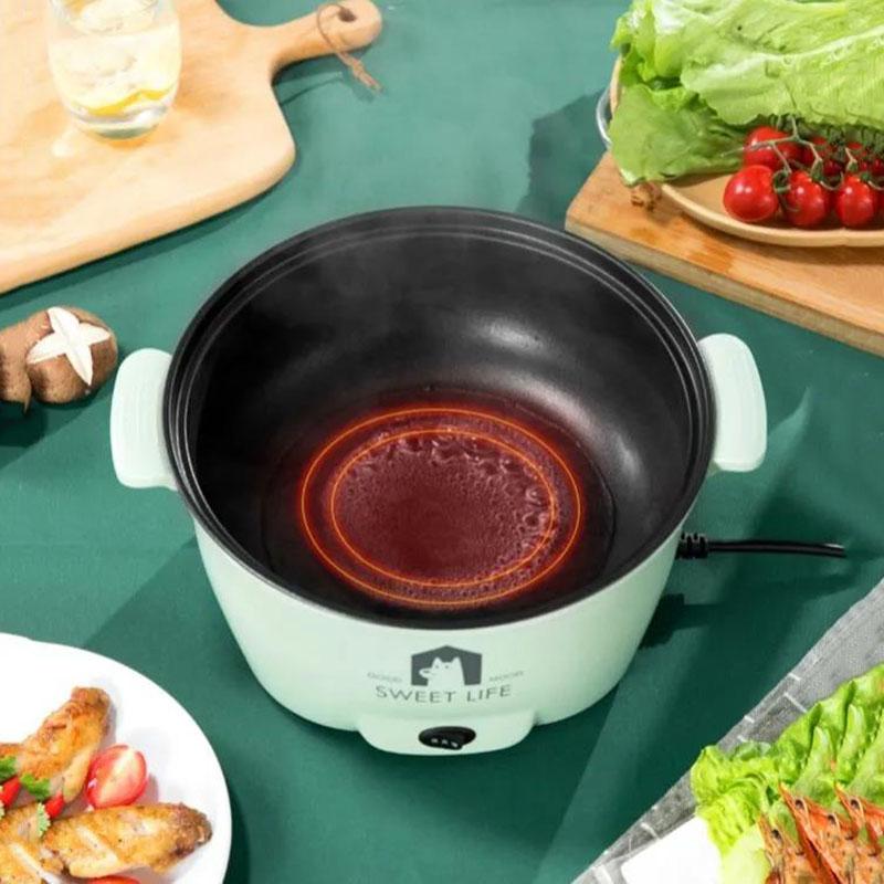 Non-stick Multifunctional Electric Heating Pot Student Dormitory Mini Electric Wok Household Integrated Electric Cooker