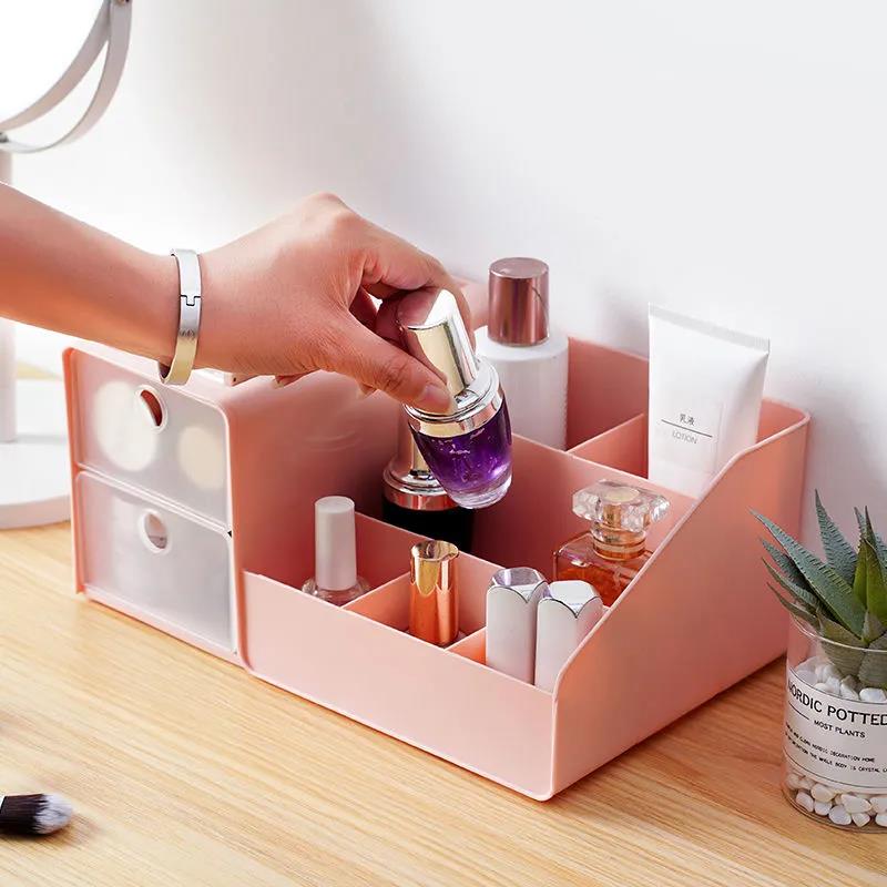 Desktop Cosmetic Storage Box Jewelry Finishing Mask Lipstick Dressing Table Makeup Box Beautiful Skin Care Product Rack