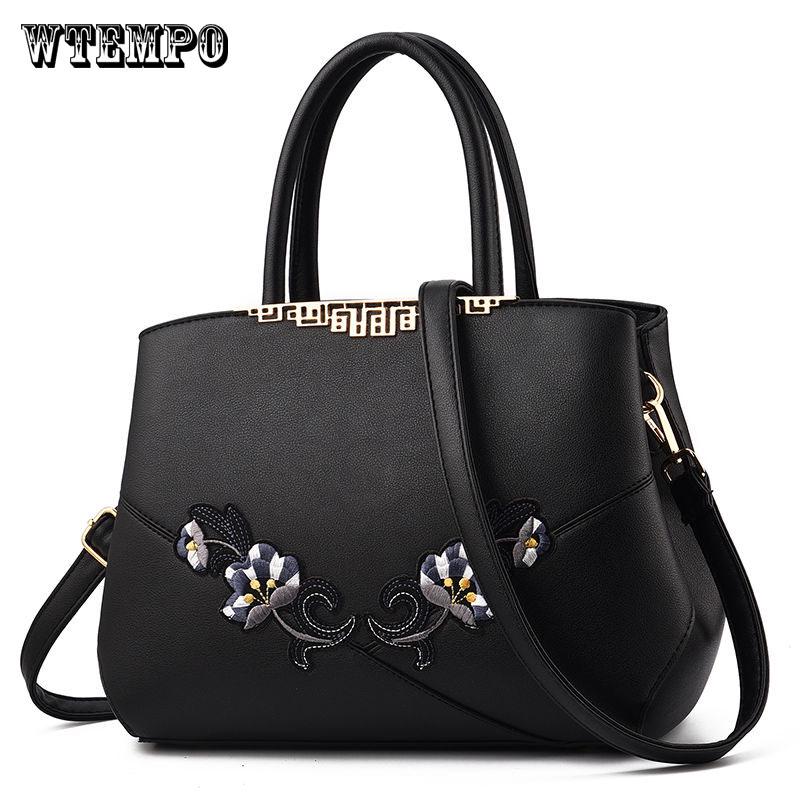 Women Shoulder Bag Fashion Women Embroidery Handbag