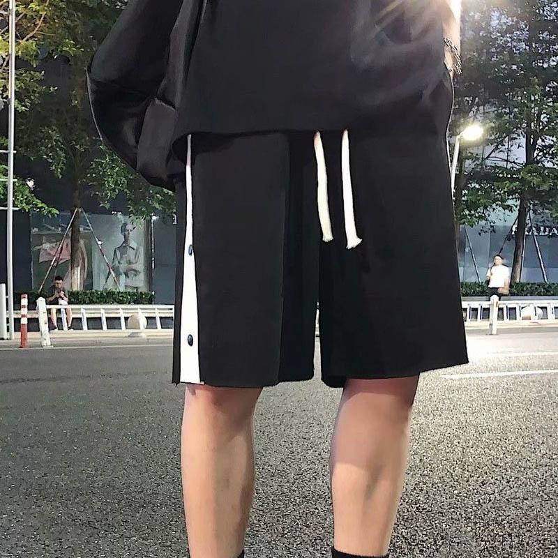 Men's Summer Casual Shorts Loose 5-point Pants Wide-legged Straight All-match Striped Outer Wear Shorts Breathable Fashion Comfortable Shorts