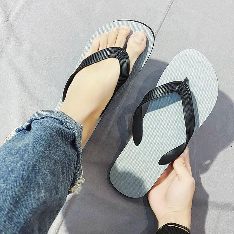 Flip-flops Men's Summer Non-slip Trend Flat Sandals Slippers Rubber Outdoor Leisure Flip-flop Beach Shoes