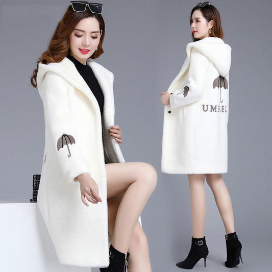 Woman's clothing Long Sleeve Warm Jacket Large size Woolen coat Autumn Winter Large Size