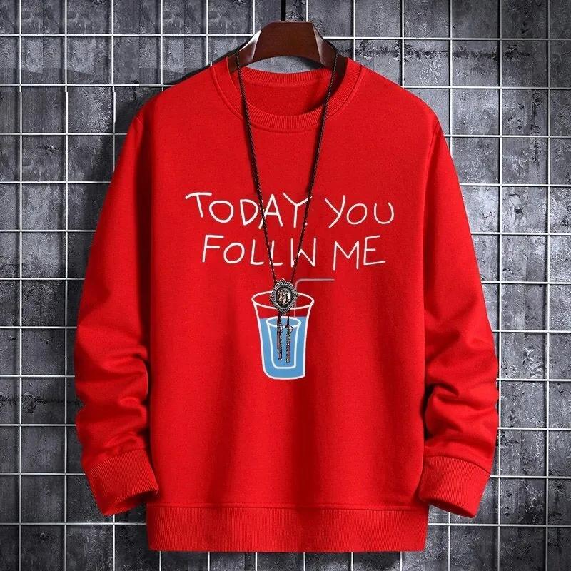 Sweater Men's Autumn Tops Round Neck Long-sleeved T-shirts Students Loose All-match Korean Version of The Trendy Couple Bottoming Shirts