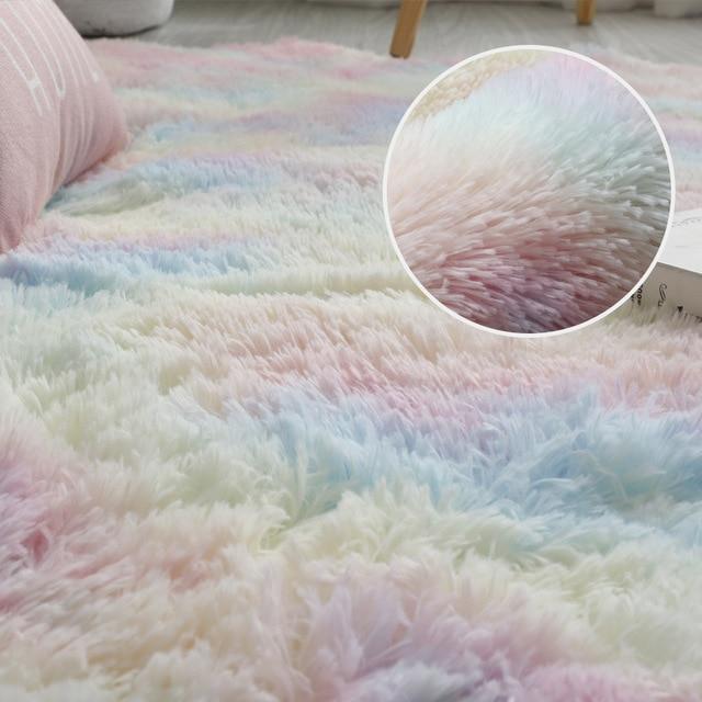 Thicken Carpet for Living Room, Home Decoration Carpet for Window Headboard, Plush Carpet, Children's Bedroom, Fluffy Carpet, Soft Velvet Cushion