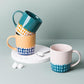 Household Mug Porcelain Cup Couple Ceramic Female Creative Cup Office Drinking Water Breakfast Cup