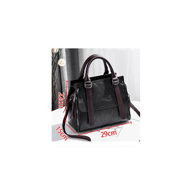 Woman bag European and American Shoulder Handbag Trendy wild Patent leather bag Genuine Leather