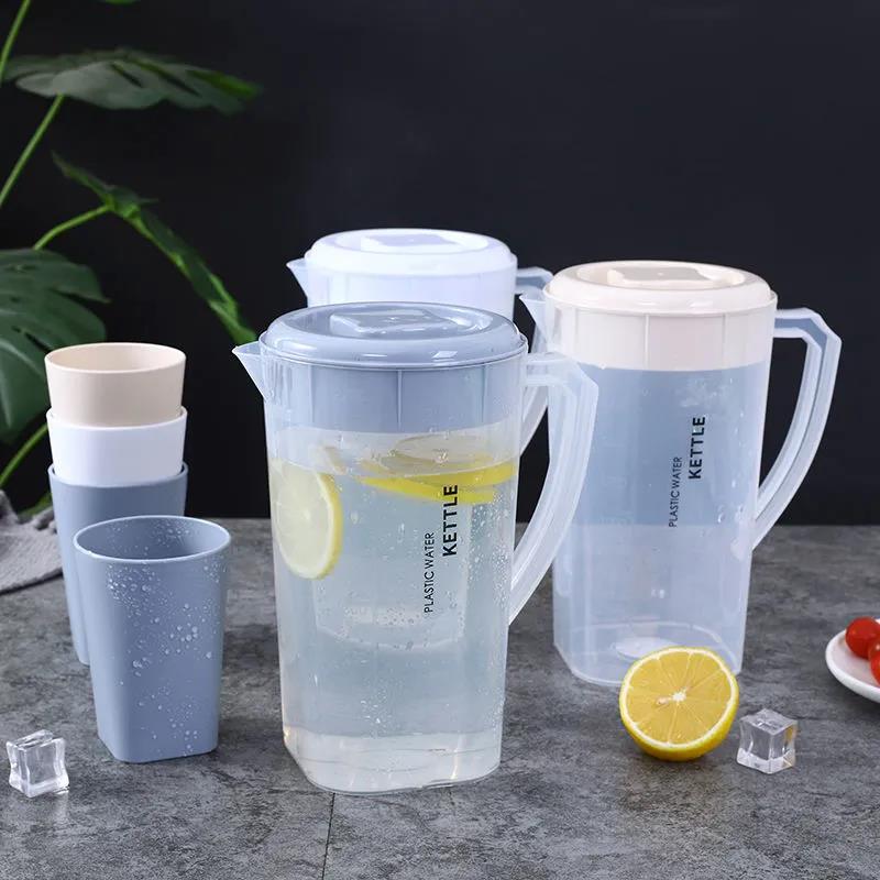 Korean Cold Water Bottle Large Capacity Household Set Heat-resistant Water Cup Household Thickened Drop Resistant Cold Water Bottle Plastic Cup