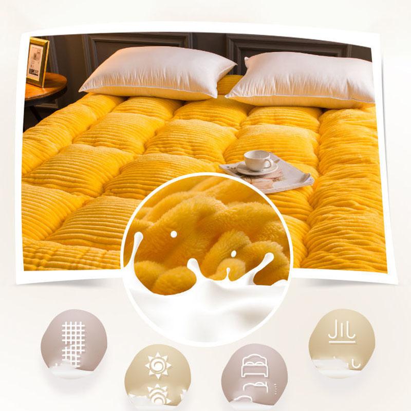 Winter Bedroom Lamb Velvet Household Sleeping Mat Comfortable Warm Bed Student Dormitory Thick Cushion