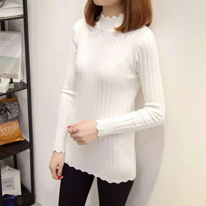 High Collar Sweater Winter Knitting Sweaters Large Size Sweater Skirt Woman Medium and Long Section