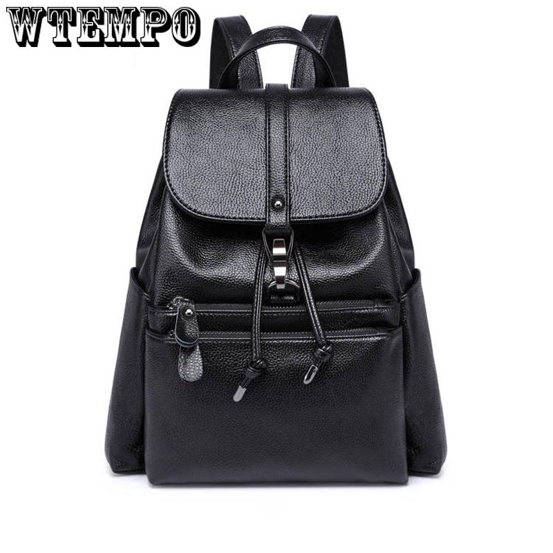 New Casual Backpack Female Brand Leather Women's Backpack  Shoulder Bags for Women