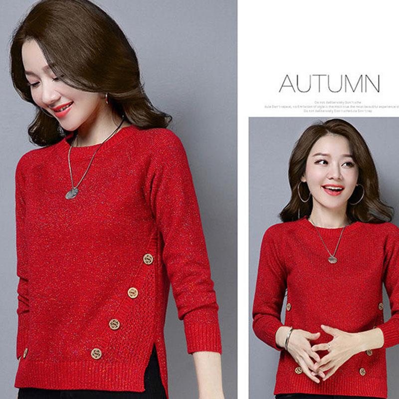 Autumn and Winter Loose Short Sweater Pullover Is Thin Knit Bottoming Shirt All-match Casual Women's Top