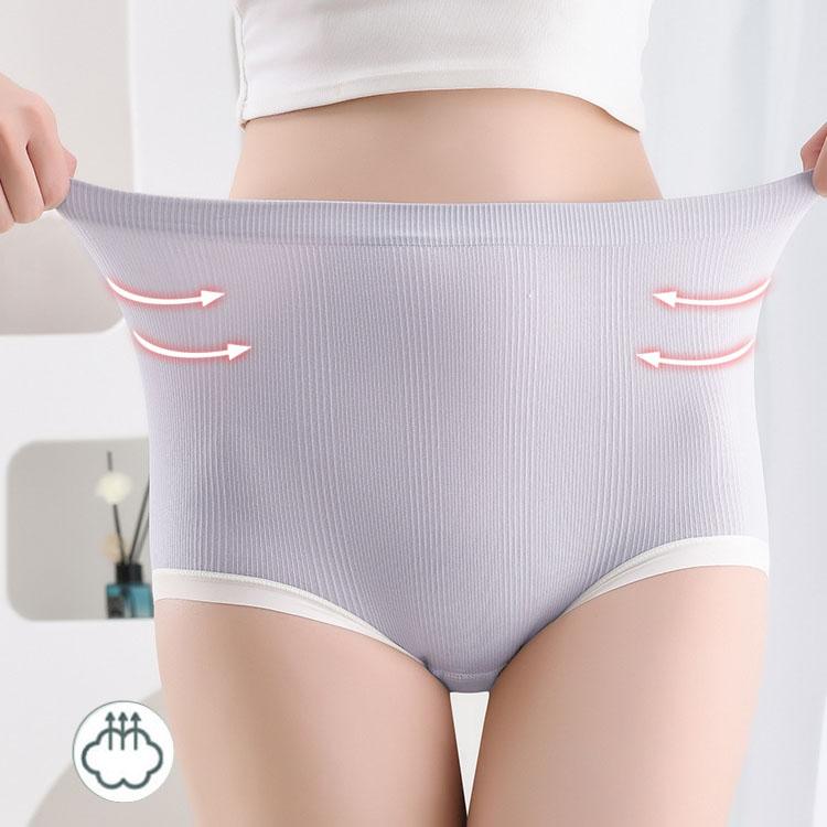 6Pcs/Set Ladies Color Matching High Waist Seamless Underpants Women's Summer Thin Modal Skin-friendly Briefs