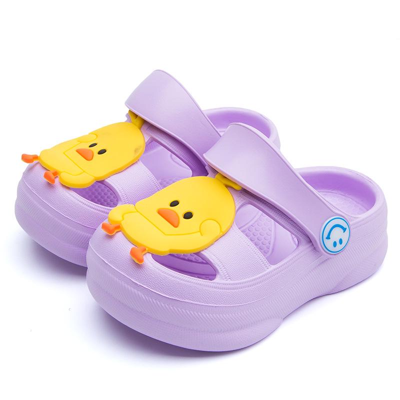 Children's Small Yellow Duck Garden Shoes Non-slip Cartoon Hole Shoes Evc Non-toxic Slippers