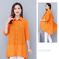 Chiffon Shirts Women's Large Size Mid-Length Three-quarter Sleeve Cardigan Outer Sunscreen