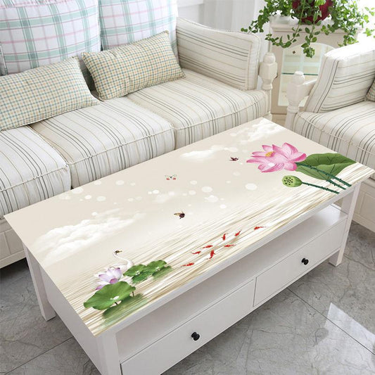 PVC Soft Glass Three-dimensional Printing Tablecloth Coffee Table Dining Table 3D Printing Anti-scalding Oil-proof Disposable Tablecloth