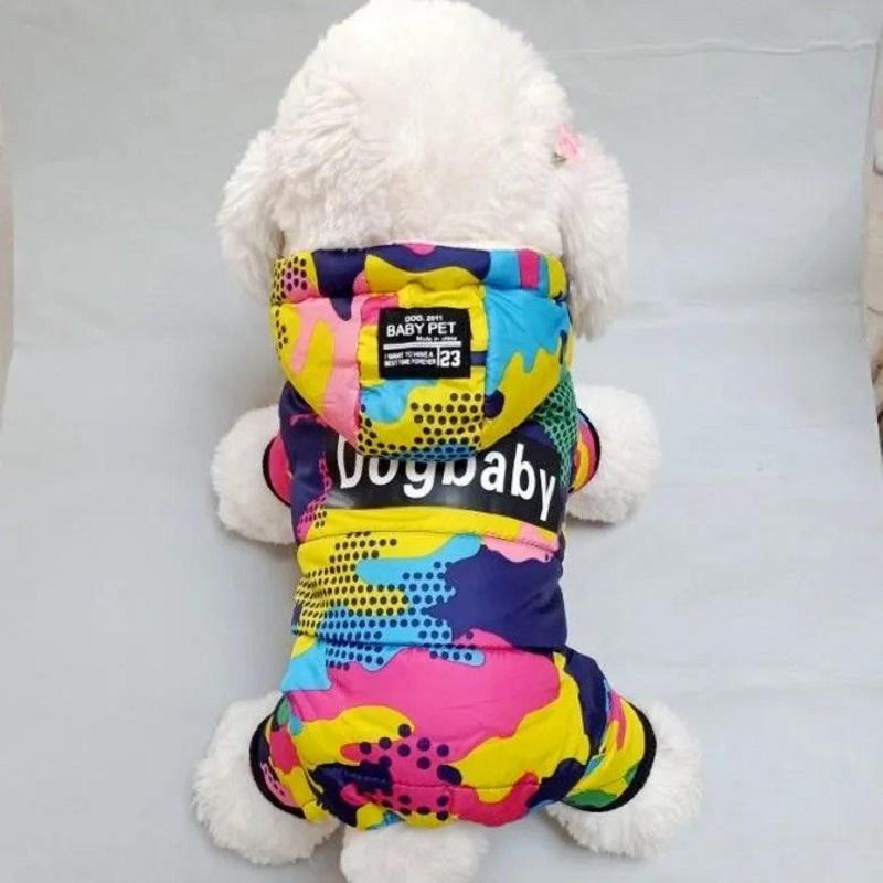 Small Dog Puppy Clothes Jacket Winter Warm Puppy Coat Waterproof Chihuahua Clothing Overall Reflective for Small Dog Pug York Windproof Thick Jumpsuit