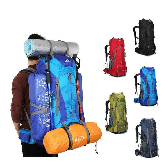 Outdoor Mountaineering Backpack Men and Women 70 Liters Large Capacity Travel Backpack Men's Shoulder Travel Bag Female Waterproof Mountaineering Bag