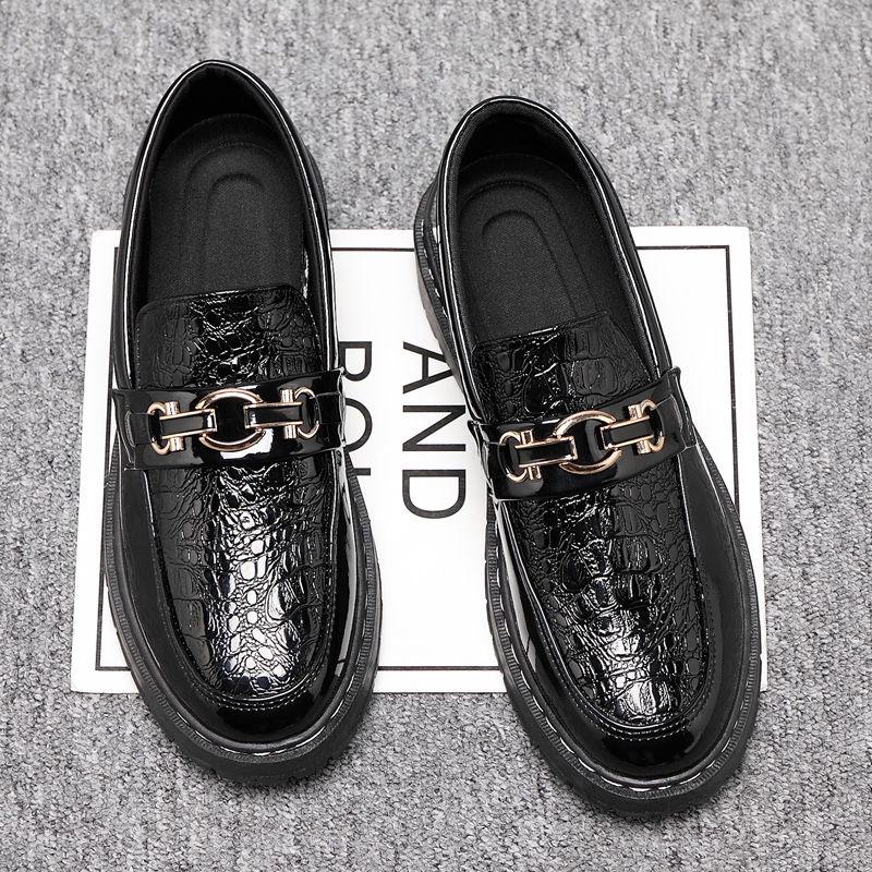 Men Dress Shoes Brogue Style Leather Wedding Shoes Men Flats Leather Oxfords Formal Shoes