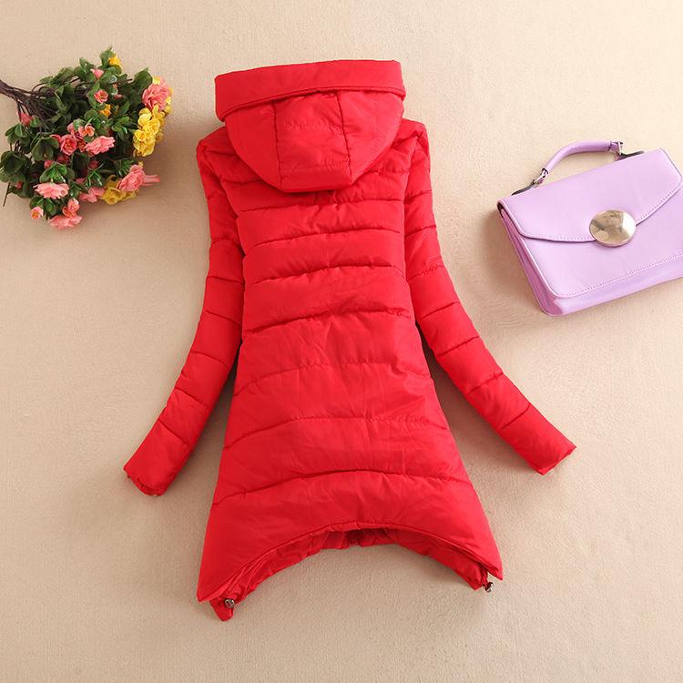 Winter Women Parkas Ladies Casual Mid-length Coats Winter  Plus Size  Hooded Jackets Cotton Parkas Warm Coat Outwear