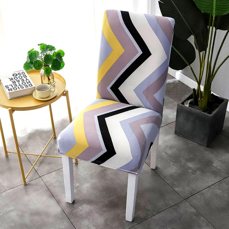 2/4/6PCS Elastic Chair Cover Hotel Wedding Party Dining Room Chair Covers Spandex Printed Chair Cover for Kitchen Chair