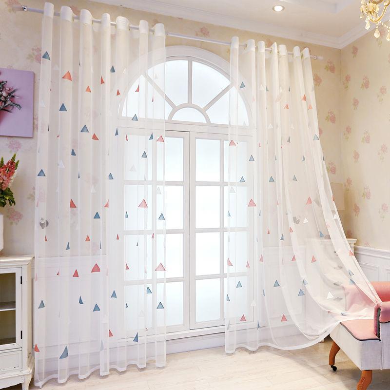 Curtain Screen Window Bay Window White Gauze Special Offer Clearance Partition Window Sand Living Room Curtain Bedroom Curtain Gauze (1 Piece)