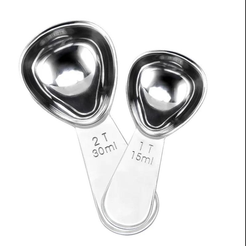 15ml 30ml Tablespoon Coffee Measuring Scoop Set 304 Stainless Steel Measuring Spoons for Coffee Tea