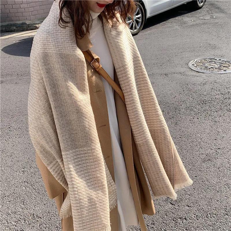 Winter Korean Plaid Scarf Women's Fashion Wild Warm Thicken Couple Scarf Shawl