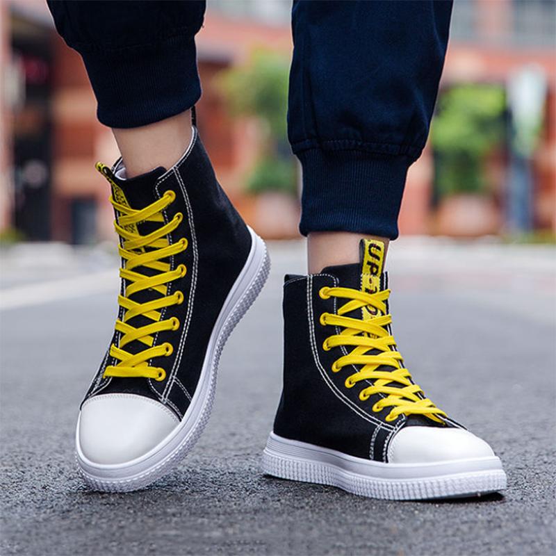 Summer Korean Men's Casual High-top Canvas Shoes All-match Trend Shoes Hip-hop Student Sneakers