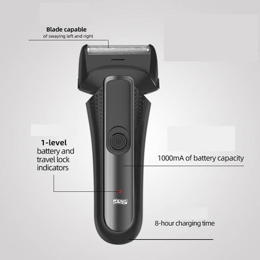 Reciprocating Shaver Male Rechargeable Razor Double Head Electric Beard Cutter Trimmer Washing