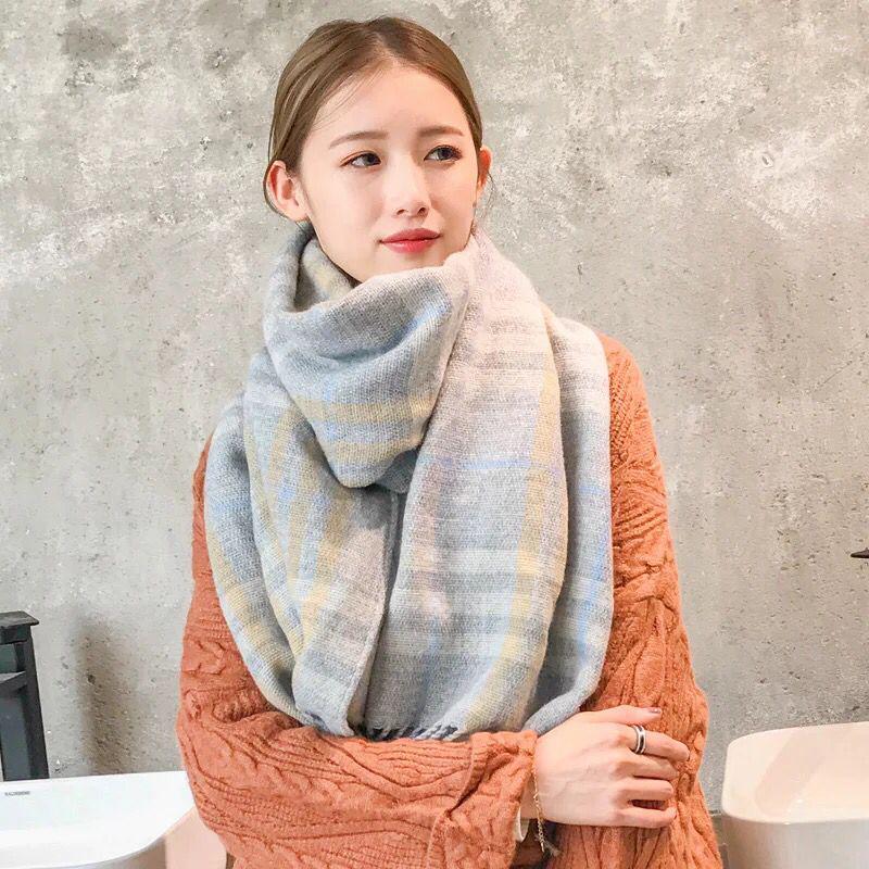 Long section scarf Birthday present Winter warm scarf Christmas gift Woman Trend Wild Shawl scarf