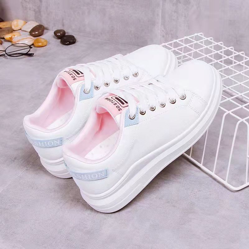 Women's Spring and Autumn Thick-soled White Shoes Students All-match Sports Shoes Korean Version Ins Harajuku Style Shoes