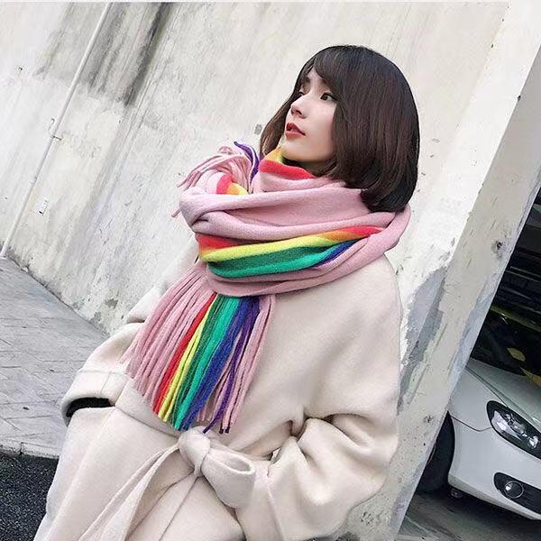 Shawl scarf Long section scarf Birthday present Winter warm scarf Christmas gift Woman Trend Wild