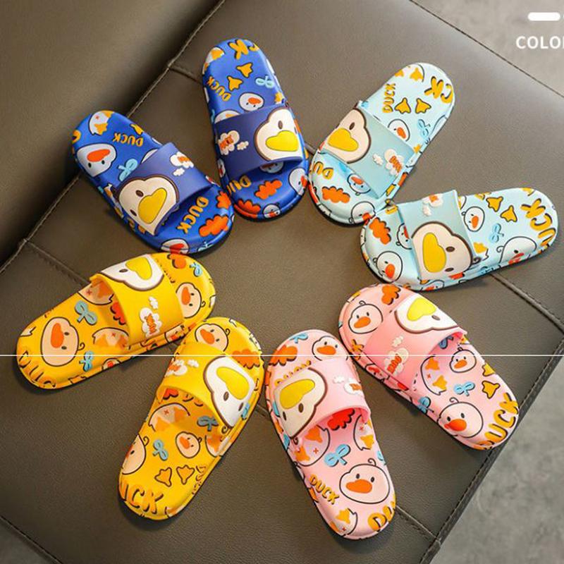 Children's Sandals  Slippers Summer Boys Girls Non-slip Soft Bottom Kids Bathroom Bath Cartoon Household Baby Slippers