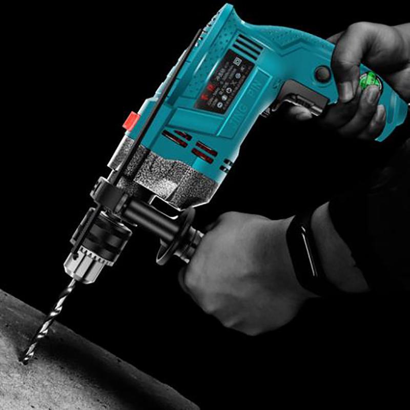 1080W Impact Drill Electric Screwdriver Plug-in Electric Drill Motor for Drilling Cutting and Grinding