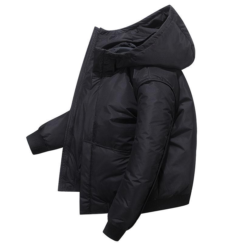 Short duck down men's down jacket winter fashion trend thick windproof and warm young couple jacket