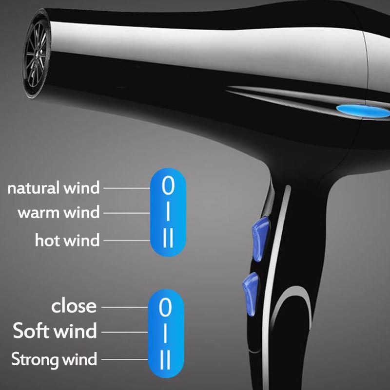 2200W Hair Dryer Set Negative Ion Hair Protection Hot/cold Hair Dryer High-power Hairdressing Machine