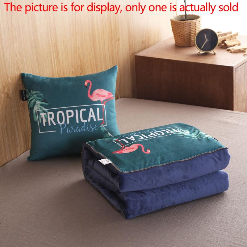 Dual-purpose Pillow Winter Coral Velvet Pillow Variable Quilt Sofa Pillow Car Warmth Artifact