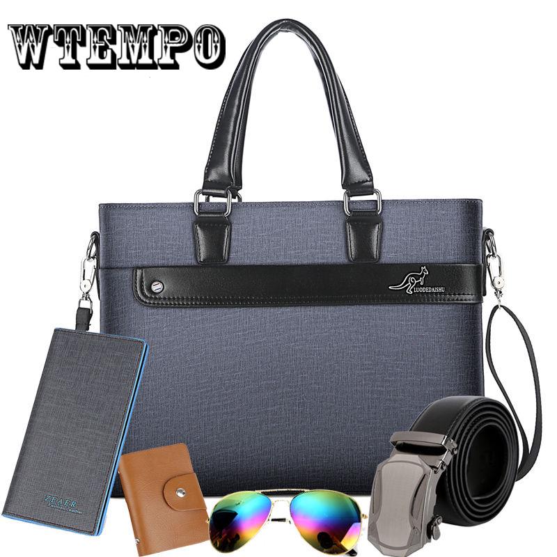 Men's Handbags Briefcase Leather Shoulder Bag Business Messenger Bags