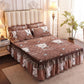 Thickened Plus Velvet Quilted Bed Skirt with Lace Edge Bedspread Non-fleece Winter Warm Crystal Velvet Four-piece Suit