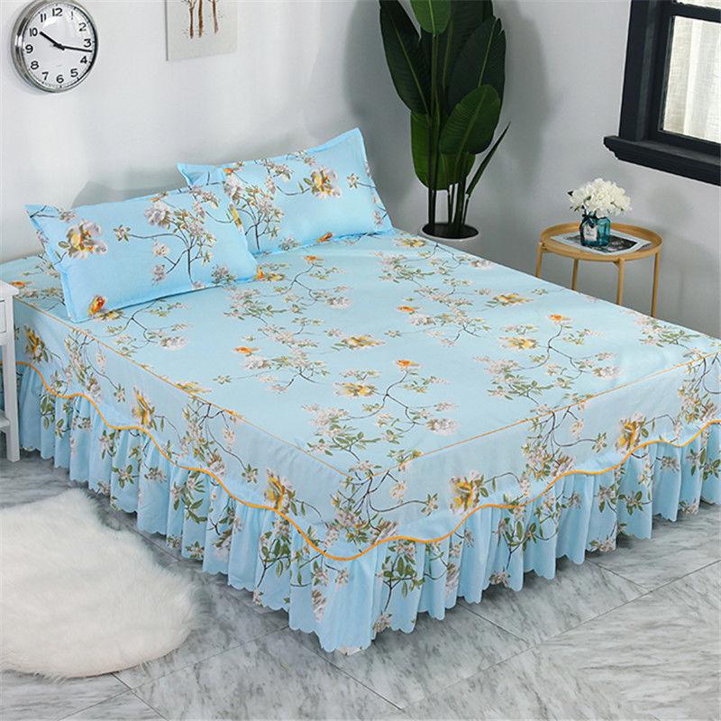 Bedroom Household Single-piece Sanding Bed Skirt Solid Color Skin-friendly Bedspread Bed Cover Bedroom Student Dormitory Sheets