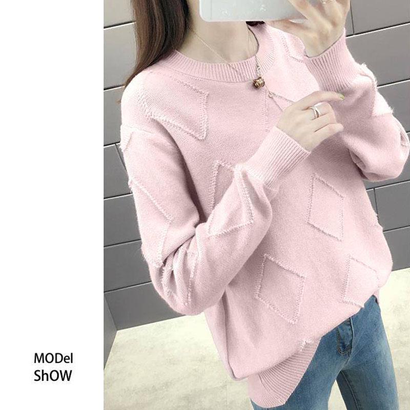 Pofulove Women Thick Knitted Sweater Winter Warm Pullover Sweater Top Soft Long Sleeve Female Jumper