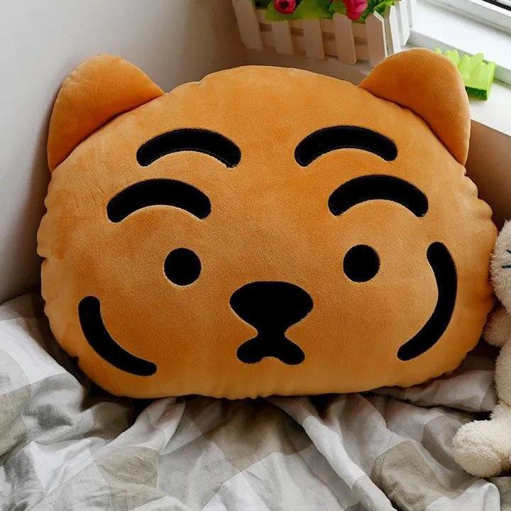 Cute Fat Face Little Tiger Pillow Car Waist Sofa Cushion Office Pillow Boys and Girls Birthday Gifts Children's Pillow Toys