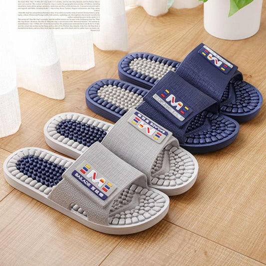 Summer Men's Foot Acupoint Massage Pedicure Slippers Home Bathroom Non-slip Deodorant Couple Leisure Indoor Sandals