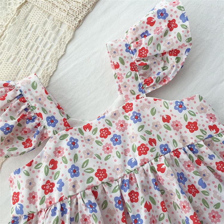 Girls Dress Sleeveless Baby Kids Clothes Summer Children Clothing Printing Embroidery Girl Clothes Toddler Dresses