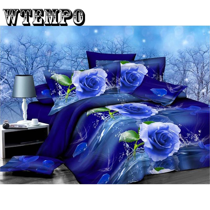 Duvet Cover Set 3D Oil Painting Bed In A Bag 4pcs Bedding Sets Flat Bed Sheet Comforter Duvet