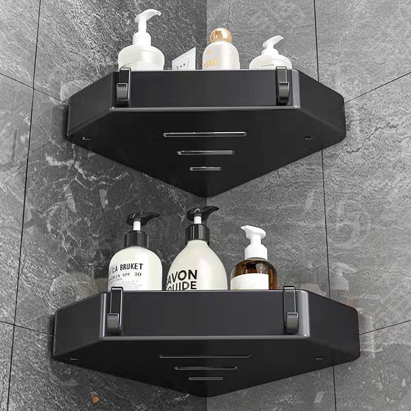 Wash Basin Bathroom Toilet Triangle Shelf Free Punch Wall Bathroom Storage Shelf Kitchen Organizers Wash Rack Shelf