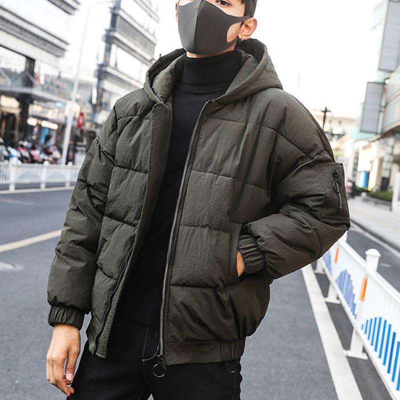 Winter Warm Jacket Fashion Trend Men's Cotton-padded Jacket Plus Velvet Thick Men's Parker Clothing